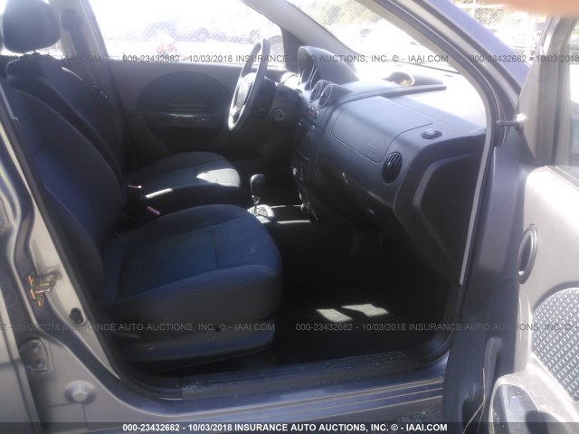 KL1TD566X6B641932 - 2006 CHEVROLET AVEO LS GRAY photo 5