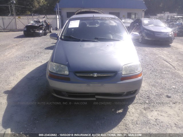 KL1TD566X6B641932 - 2006 CHEVROLET AVEO LS GRAY photo 6
