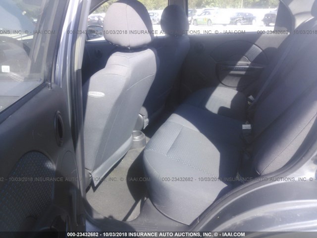 KL1TD566X6B641932 - 2006 CHEVROLET AVEO LS GRAY photo 8