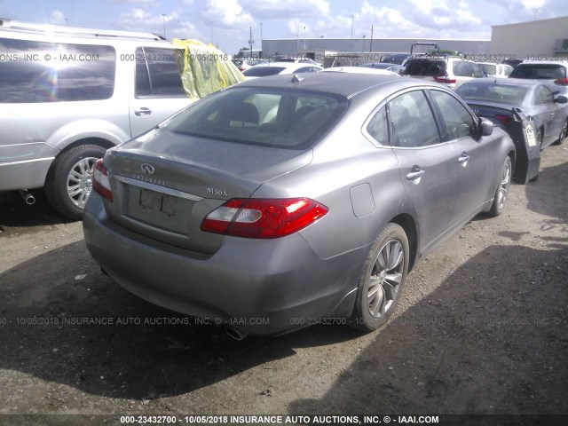 JN1AY1AR8CM580159 - 2012 INFINITI M56 X GRAY photo 4