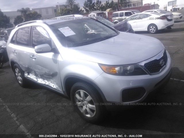 5XYKT4A27BG111777 - 2011 KIA SORENTO LX SILVER photo 1