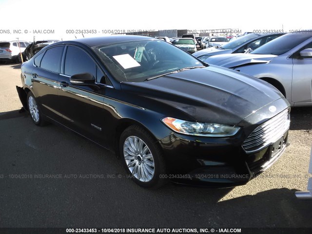 3FA6P0LU7ER187982 - 2014 FORD FUSION SE HYBRID BLACK photo 1