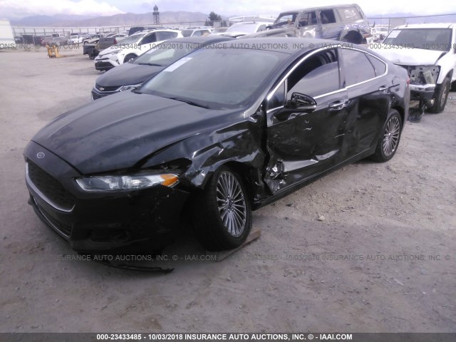 3FA6P0K98FR164502 - 2015 FORD FUSION TITANIUM BLACK photo 2