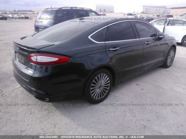 3FA6P0K98FR164502 - 2015 FORD FUSION TITANIUM BLACK photo 4