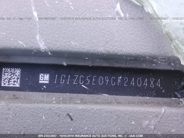 1G1ZC5E09CF240484 - 2012 CHEVROLET MALIBU 1LT 白色 照片 9