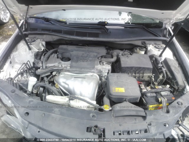 4T1BF1FK3FU003574 - 2015 TOYOTA CAMRY LE/XLE/SE/XSE WHITE photo 10