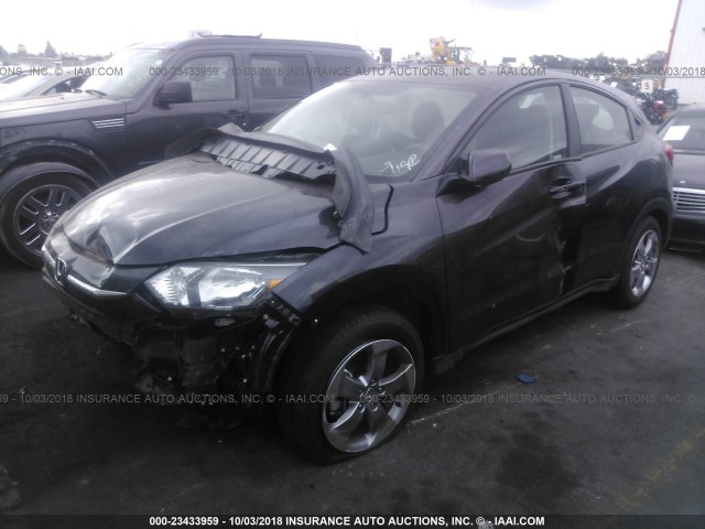 3CZRU5H30JM720687 - 2018 HONDA HR-V LX BLACK photo 2