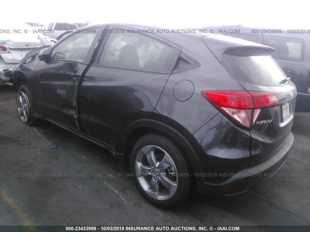 3CZRU5H30JM720687 - 2018 HONDA HR-V LX BLACK photo 3