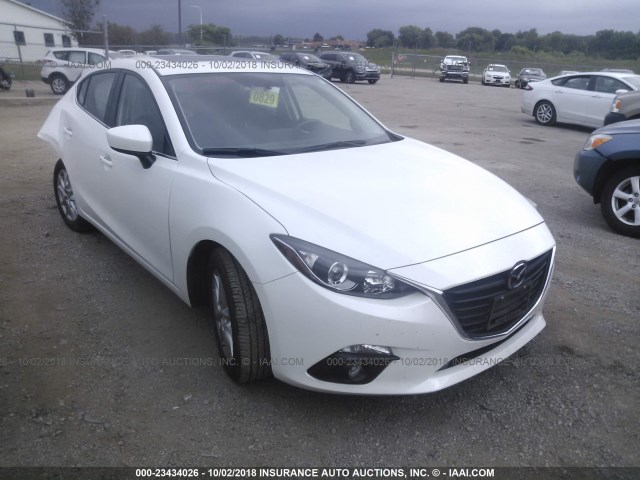 JM1BM1L75G1342009 - 2016 MAZDA 3 TOURING WHITE photo 1