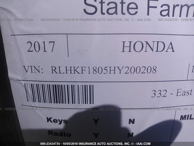 RLHKF1805HY200208 - 2017 HONDA PCX 150 BLUE photo 10