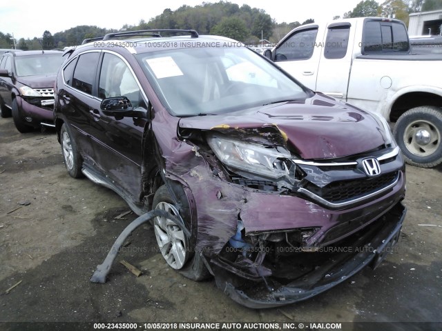 2HKRM4H78FH607473 - 2015 HONDA CR-V EXL MAROON photo 6