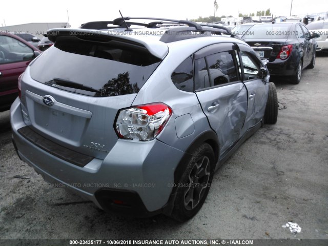 JF2GPADC7F8330976 - 2015 SUBARU XV CROSSTREK 2.0 PREMIUM SILVER photo 4