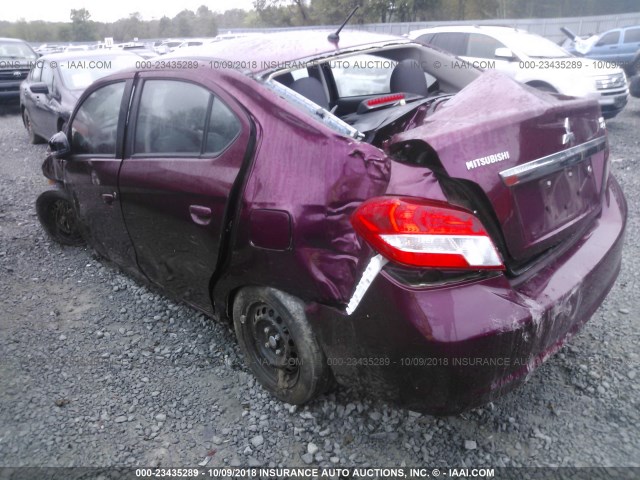 ML32F3FJXHHF08777 - 2017 MITSUBISHI MIRAGE G4 ES მუქწითელი ფოტო 3