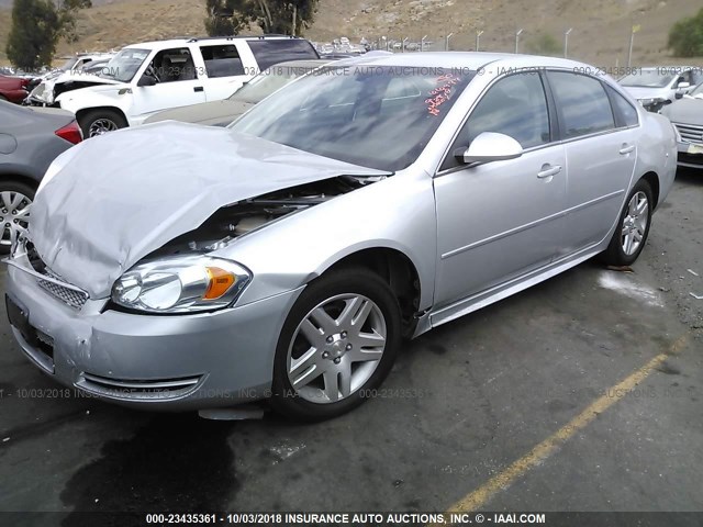 2G1WB5E31G1104668 - 2016 CHEVROLET IMPALA LIMITED LT SILVER photo 2