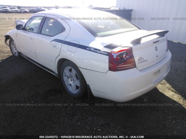 2B3KA43G87H830626 - 2007 DODGE CHARGER SE/SXT WHITE photo 3