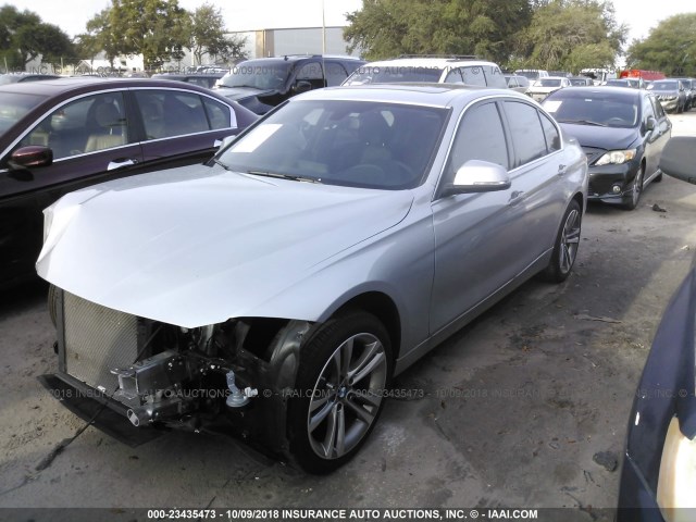 WBA8D9G37HNU64622 - 2017 BMW 330 XI SILVER photo 2