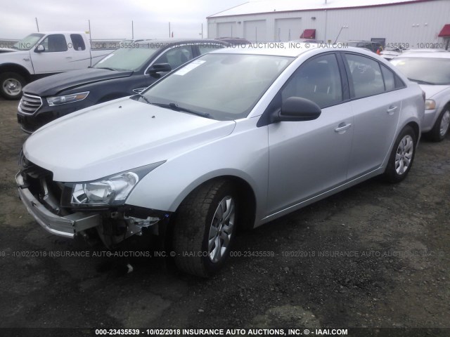 1G1PC5SH1G7214463 - 2016 CHEVROLET CRUZE LIMITED LS SILVER photo 2