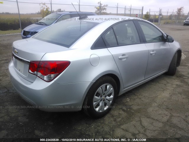 1G1PC5SH1G7214463 - 2016 CHEVROLET CRUZE LIMITED LS SILVER photo 4