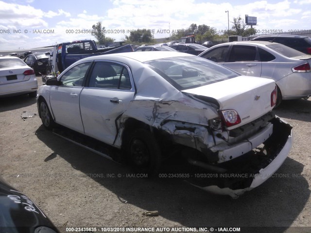 1G1ZA5EUXCF391083 - 2012 CHEVROLET MALIBU LS 白色 照片 3