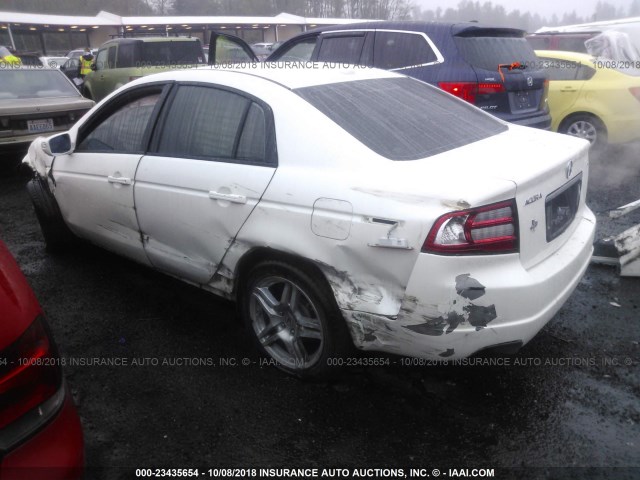 19UUA662X8A045495 - 2008 ACURA TL WHITE photo 3