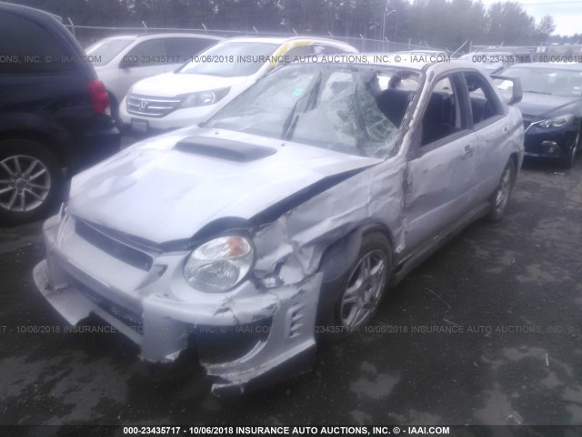 JF1GD29693G509804 - 2003 SUBARU IMPREZA WRX SILVER photo 2