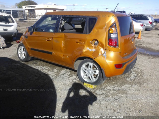 KNDJT2A2XB7212924 - 2011 KIA SOUL +/!/SPORT ORANGE photo 3