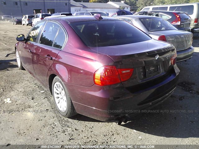 WBAPK53579A513120 - 2009 BMW 328 XI SULEV MAROON photo 3