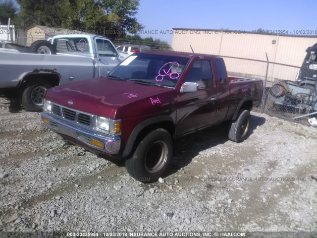 1N6SD16Y0RC409057 - 1994 NISSAN TRUCK KING CAB XE BURGUNDY photo 2