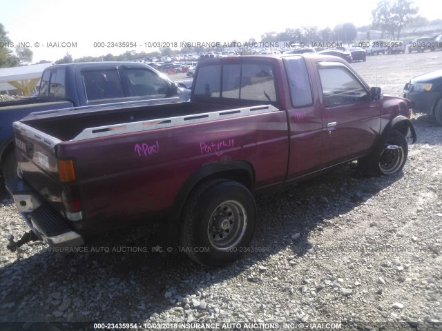 1N6SD16Y0RC409057 - 1994 NISSAN TRUCK KING CAB XE BURGUNDY photo 4