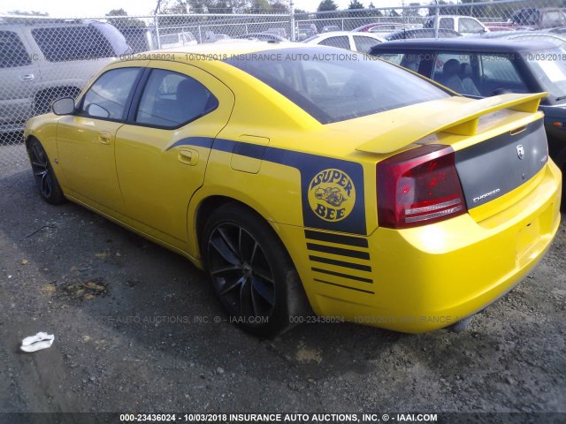 2B3KA73W27H626915 - 2007 DODGE CHARGER SRT-8 YELLOW photo 3