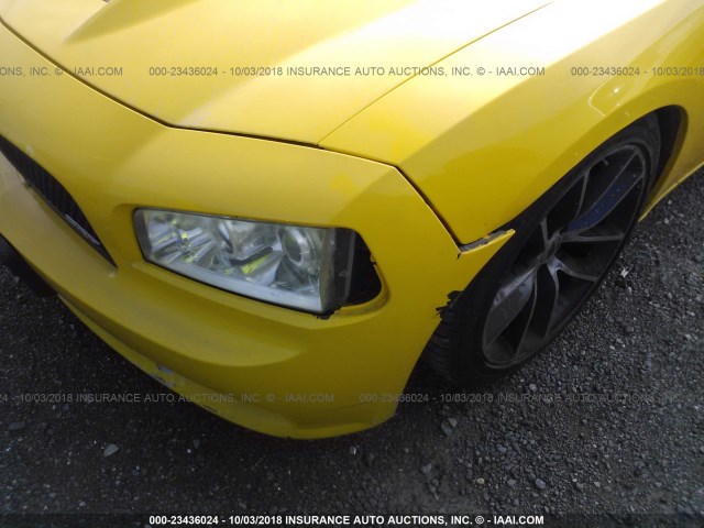 2B3KA73W27H626915 - 2007 DODGE CHARGER SRT-8 YELLOW photo 6