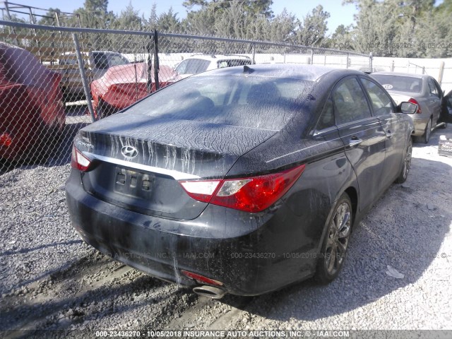 5NPEC4AC6DH807645 - 2013 HYUNDAI SONATA SE/LIMITED BLACK photo 4