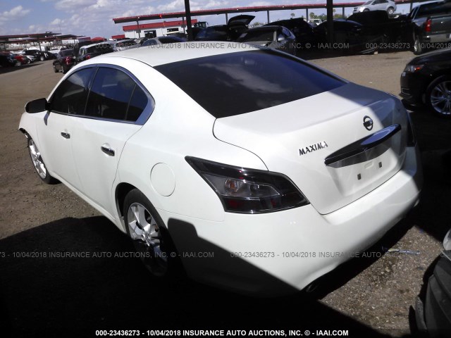 1N4AA5AP2DC828605 - 2013 NISSAN MAXIMA S/SV WHITE photo 3