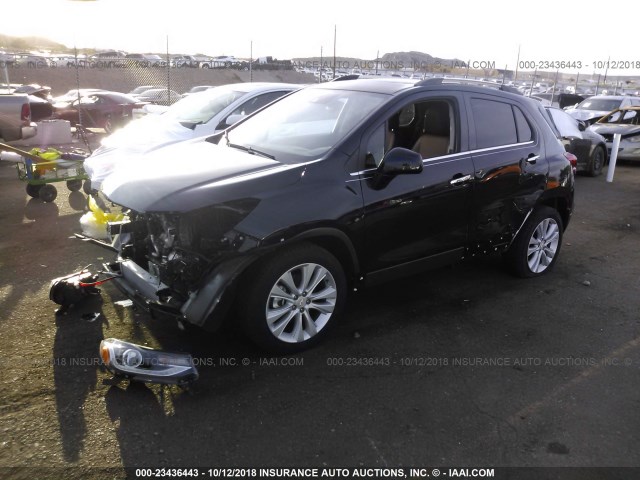 3GNCJMSB9HL278322 - 2017 CHEVROLET TRAX PREMIER BLACK photo 2