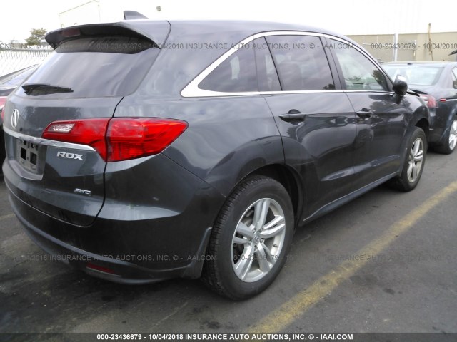 5J8TB4H52EL010048 - 2014 ACURA RDX TECHNOLOGY GRAY photo 4