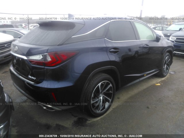 2T2BZMCA8JC137538 - 2018 LEXUS RX 350/BASE/F SPORT BLUE photo 4