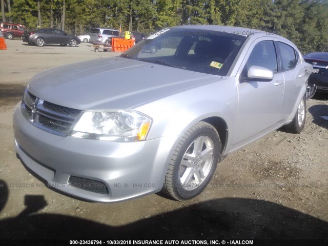 1B3BD1FB0BN537096 - 2011 DODGE AVENGER MAINSTREET SILVER photo 2