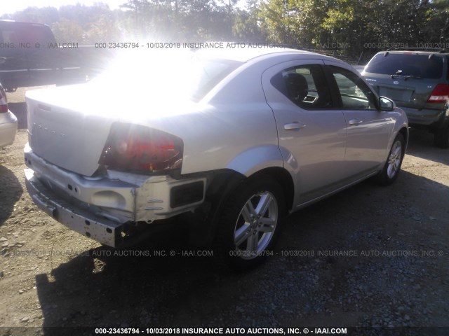 1B3BD1FB0BN537096 - 2011 DODGE AVENGER MAINSTREET SILVER photo 4