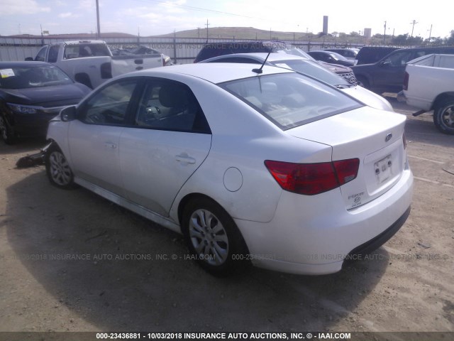 KNAFU4A25C5642630 - 2012 KIA FORTE EX WHITE photo 3