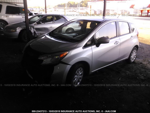 3N1CE2CP5FL403151 - 2015 NISSAN VERSA NOTE S/S PLUS/SV/SL/SR SILVER photo 2