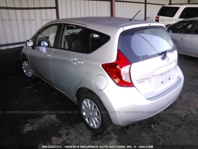 3N1CE2CP5FL403151 - 2015 NISSAN VERSA NOTE S/S PLUS/SV/SL/SR SILVER photo 3