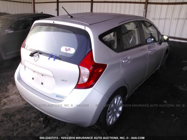 3N1CE2CP5FL403151 - 2015 NISSAN VERSA NOTE S/S PLUS/SV/SL/SR SILVER photo 4