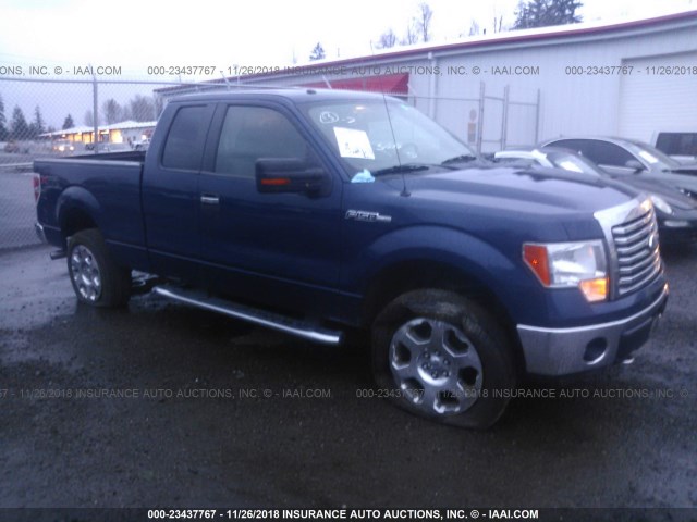 1FTFX1EF6BFA98072 - 2011 FORD F150 SUPER CAB BLUE photo 1