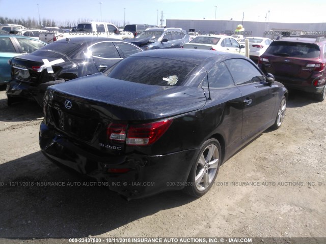 JTHFF2C21C2525755 - 2012 LEXUS IS 250 BLACK photo 4