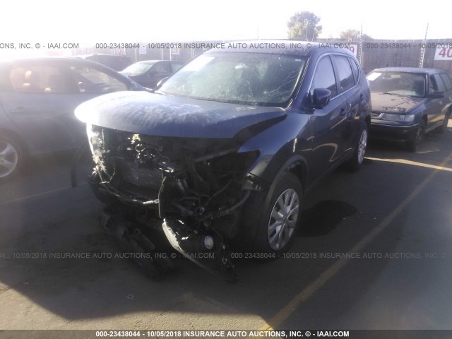 5N1AT2MT7GC741780 - 2016 NISSAN ROGUE S/SL/SV BLUE photo 2