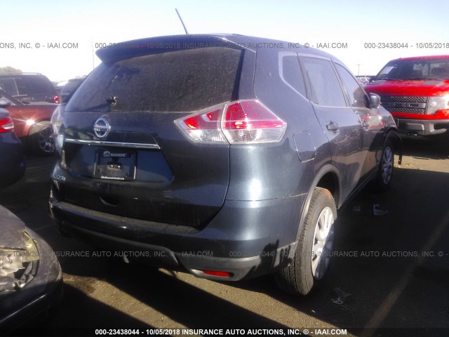 5N1AT2MT7GC741780 - 2016 NISSAN ROGUE S/SL/SV BLUE photo 4