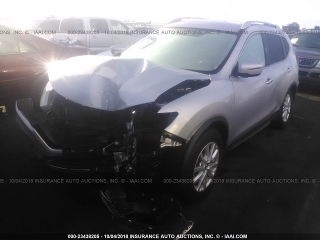 JN8AT2MT9HW394073 - 2017 NISSAN ROGUE S/SL/SV SILVER photo 2