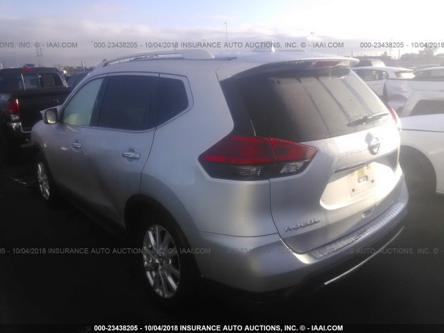 JN8AT2MT9HW394073 - 2017 NISSAN ROGUE S/SL/SV SILVER photo 3