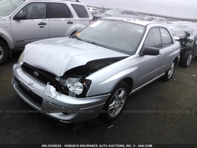 JF1GD67505H507583 - 2005 SUBARU IMPREZA RS SILVER photo 2