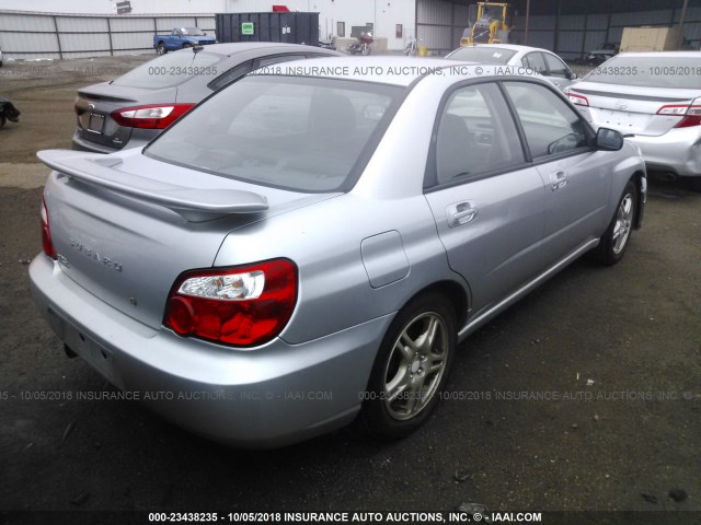 JF1GD67505H507583 - 2005 SUBARU IMPREZA RS SILVER photo 4